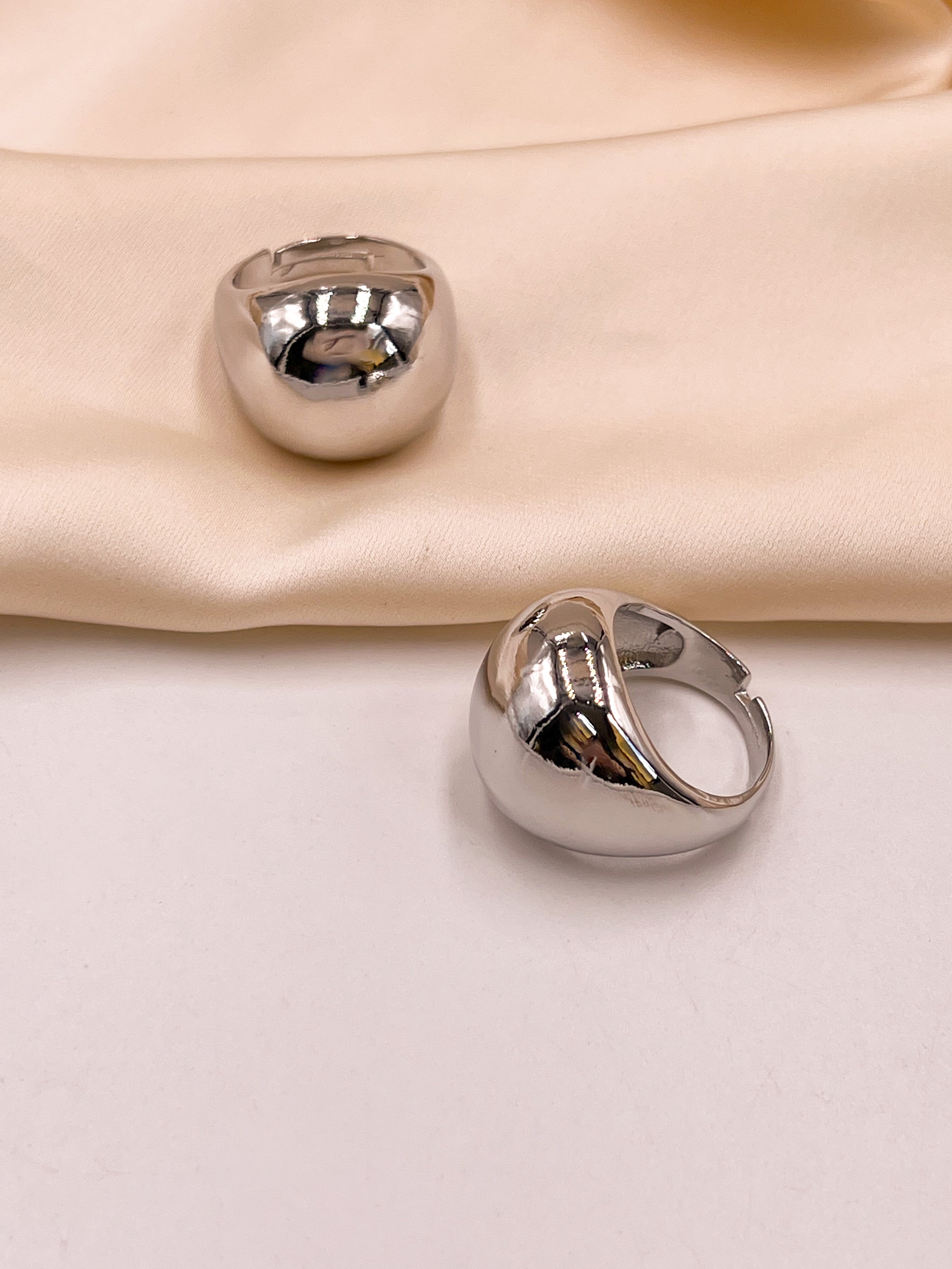 Anillo bella plateado en rodio - EKA Accesorios