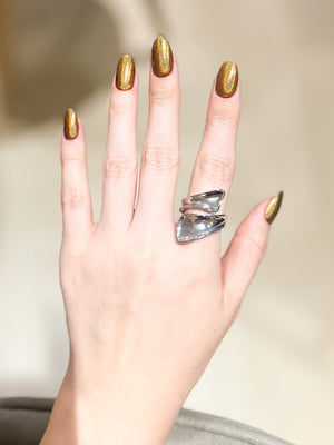 Anillo Estambul plateado en rodio - EKA Accesorios