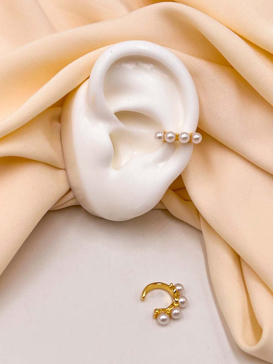 EARCUFF PERLAS DORADO